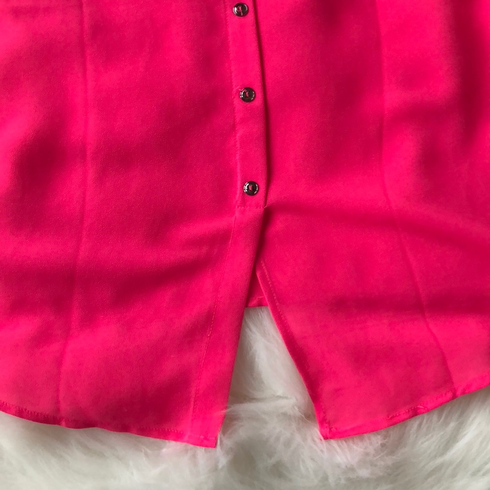 Pink Button Down Back Blouse - Picture 3 of 3